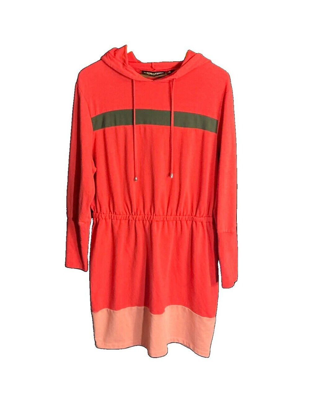 Gabrielle Union Sz XL Colorblock Hooded Knit Hoodie Gathered Waist Dress